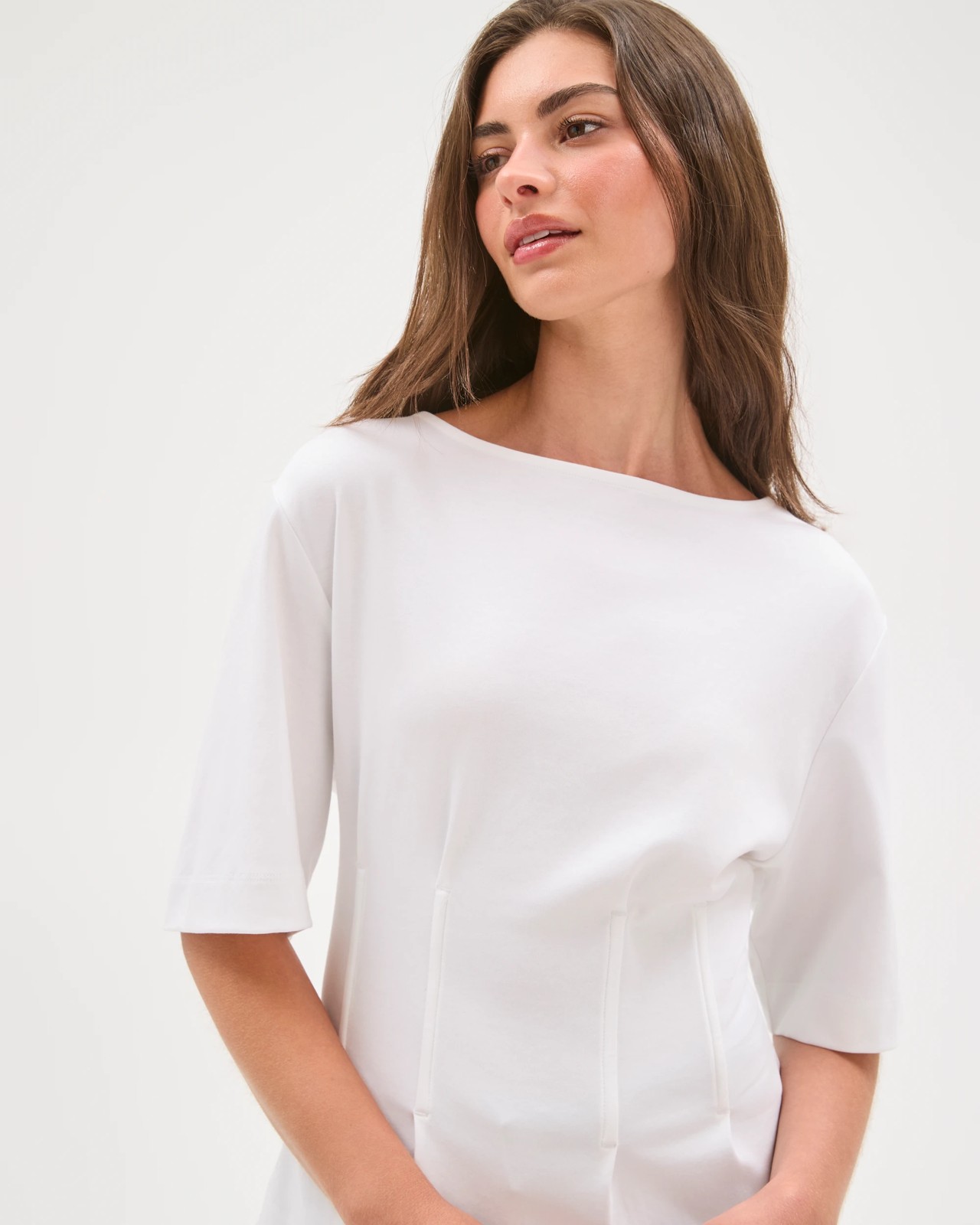 Petites Australian Cotton Short Sleeve Waisted Top 3 of 5