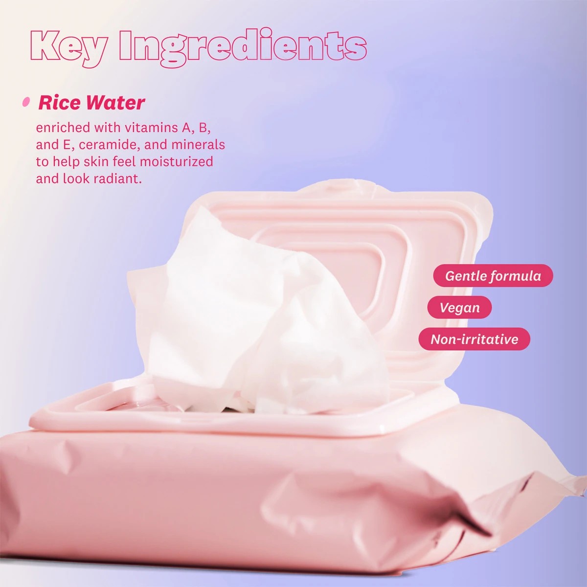 50 Pack The Face Shop Rice Water Bright Cleansing Wipes 5 of 6