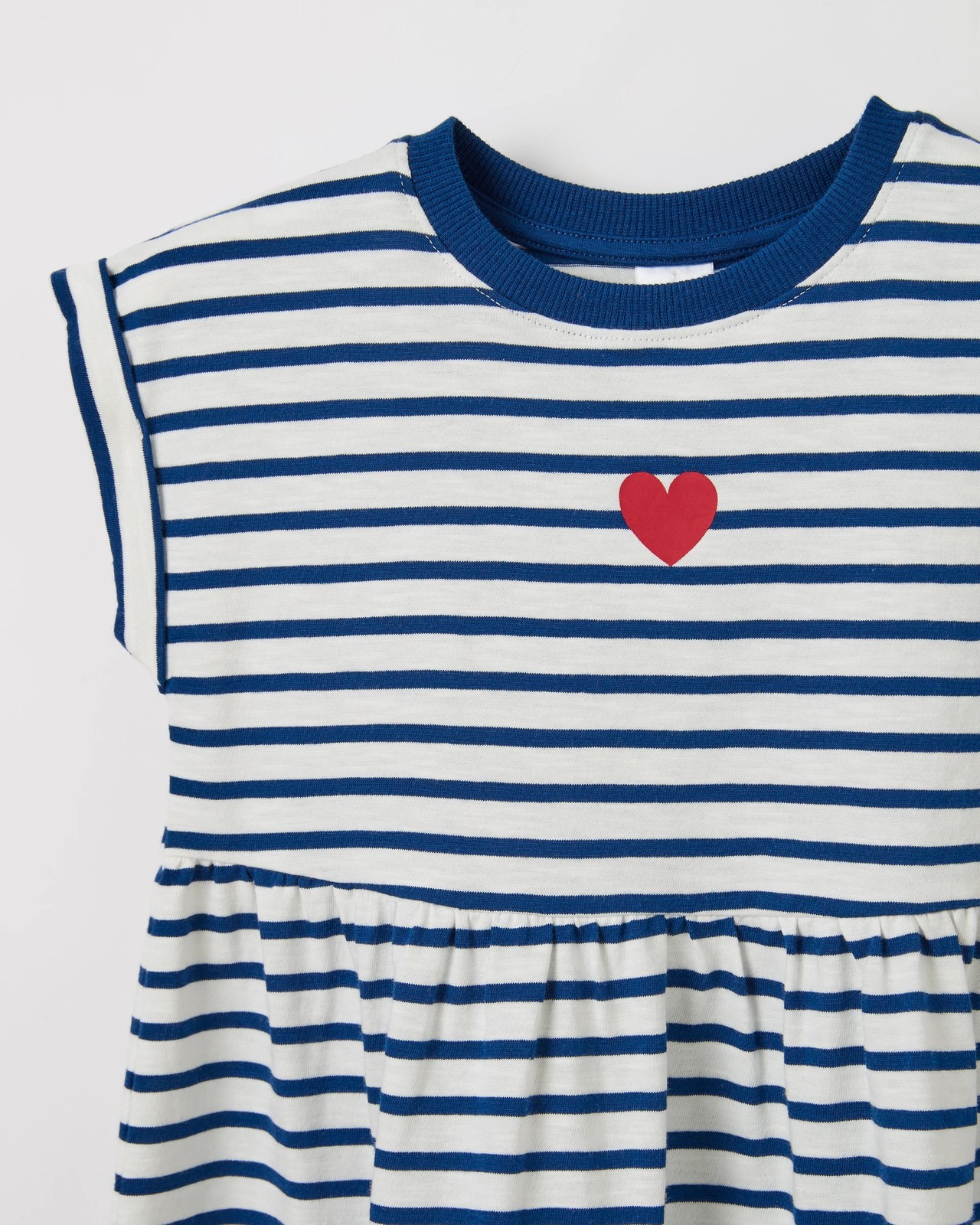 Australian Cotton Knit Dress - White/Navy Stripe 2 of 2