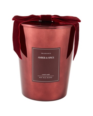 Anko Christmas XL Fig Metallic Glass Candle