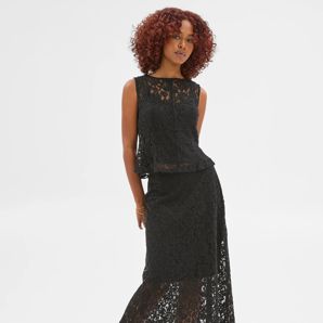 Petites Lace Midi Skirt product image