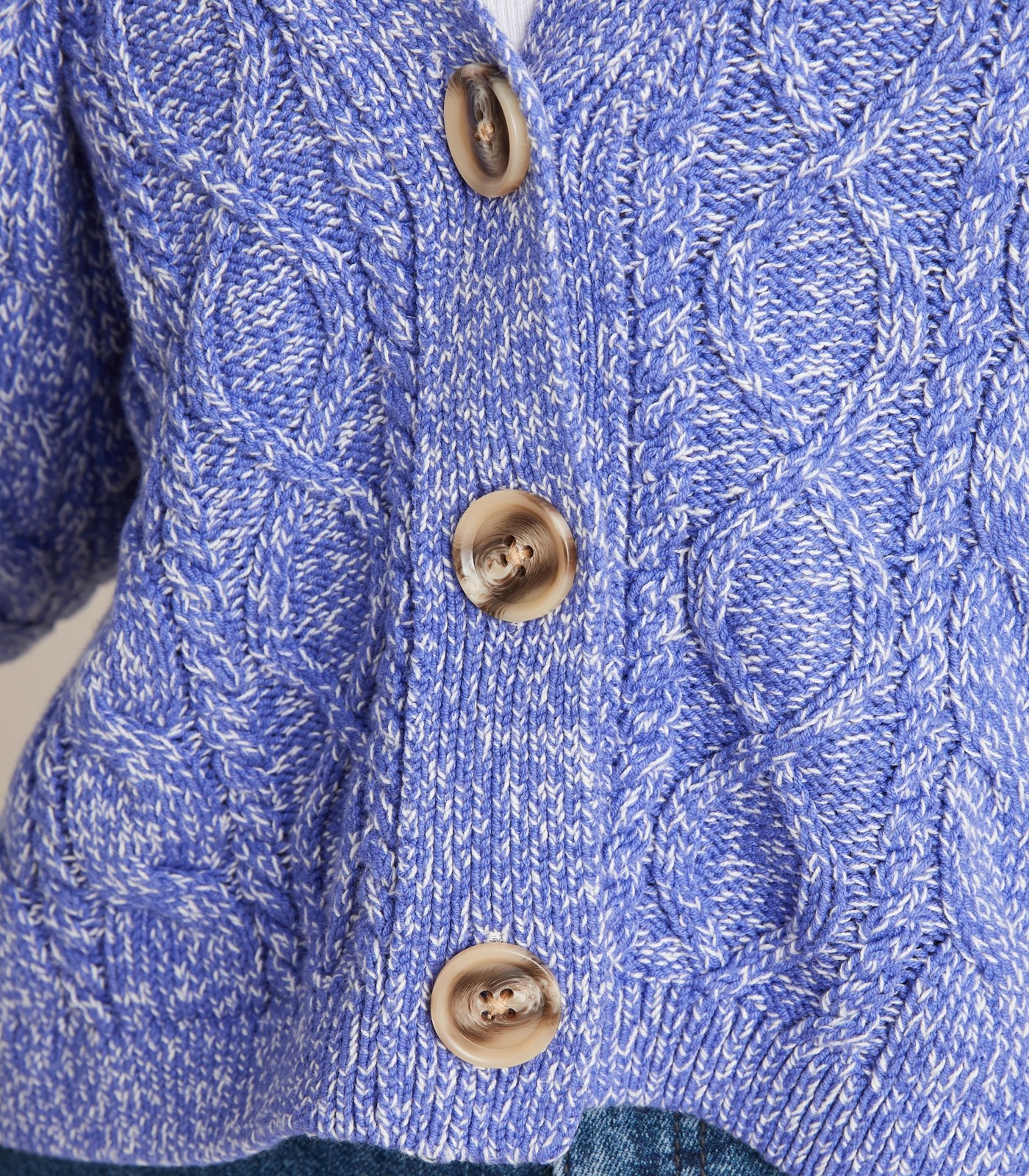 Australian Cotton Cable Knit Crop Cardigan 5 of 6