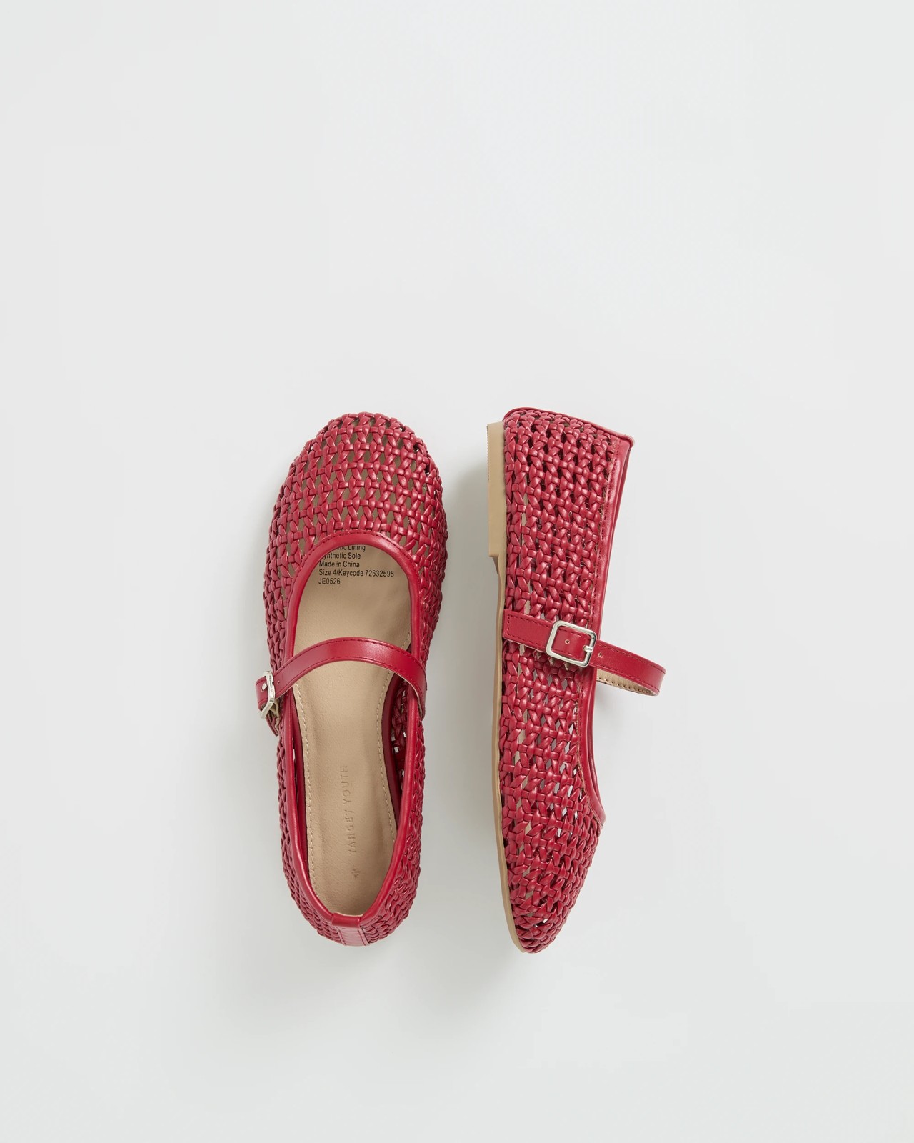 Weave Ballet Flats - Burgundy 3 of 3