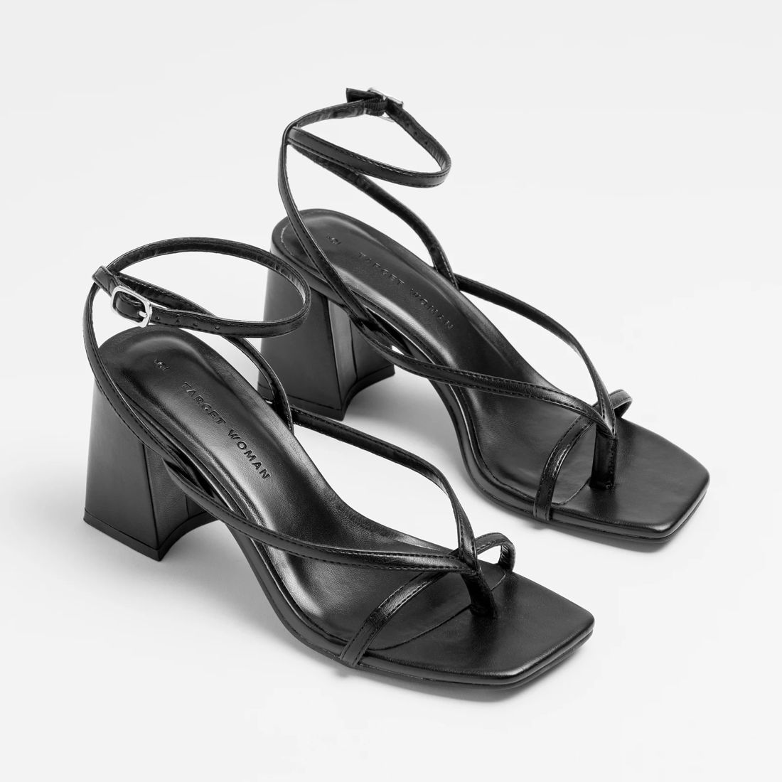 Womens Strappy Toe Heel Lily Loves Delta Black Target Australia