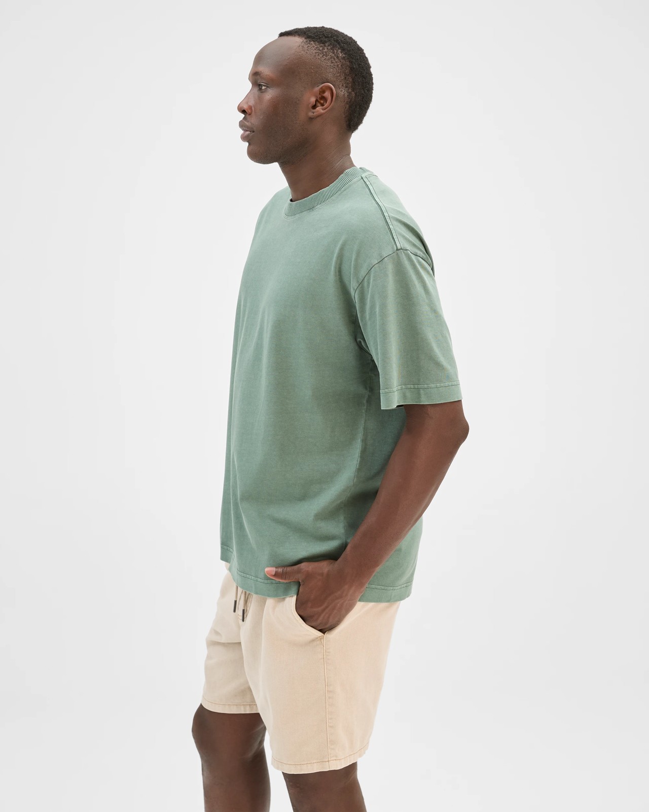 Commons Australian Cotton Boxy Heavyweight Core T-Shirt - Dark Forest 3 of 6