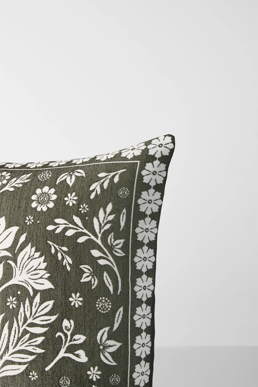 Dixie Boho Chenille European Pillowcase - Olive 4 of 4