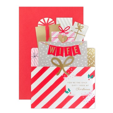 Hallmark Christmas Card - Wife Presents