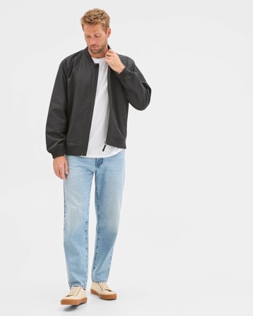 Australian Cotton Blend Bomber Jacket