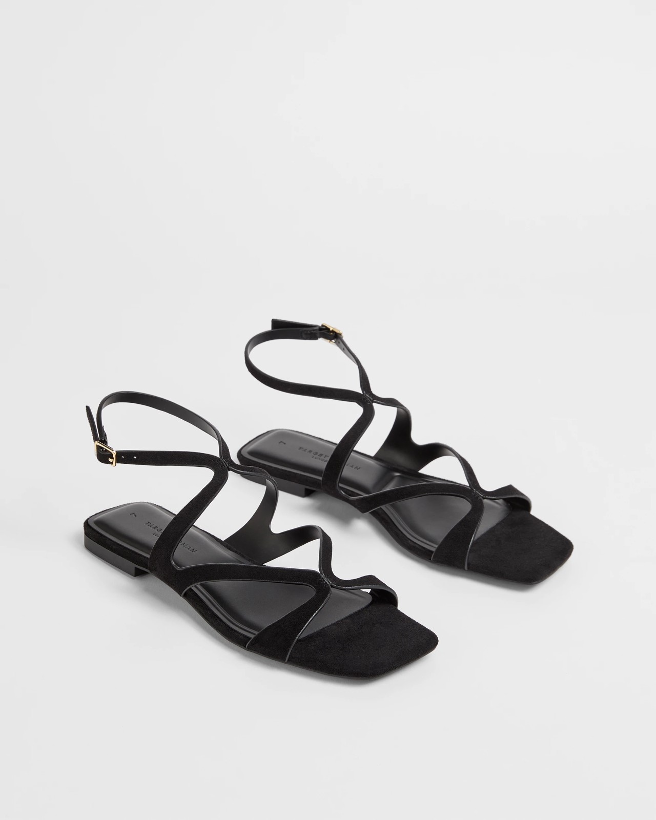 Ankle Strap Flat Sandals - Black 2 of 3