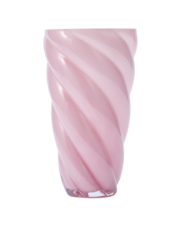 Anko Pink Swirl Glass Vase