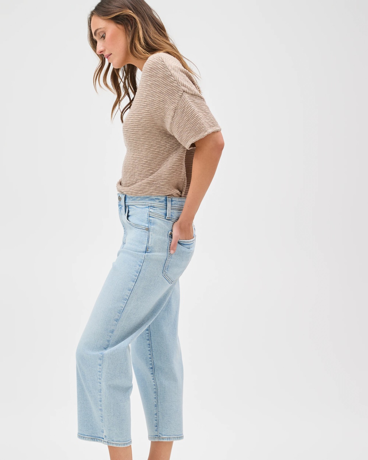 Tara Slim Fit Straight Leg Cropped Denim Jeans 3 of 5