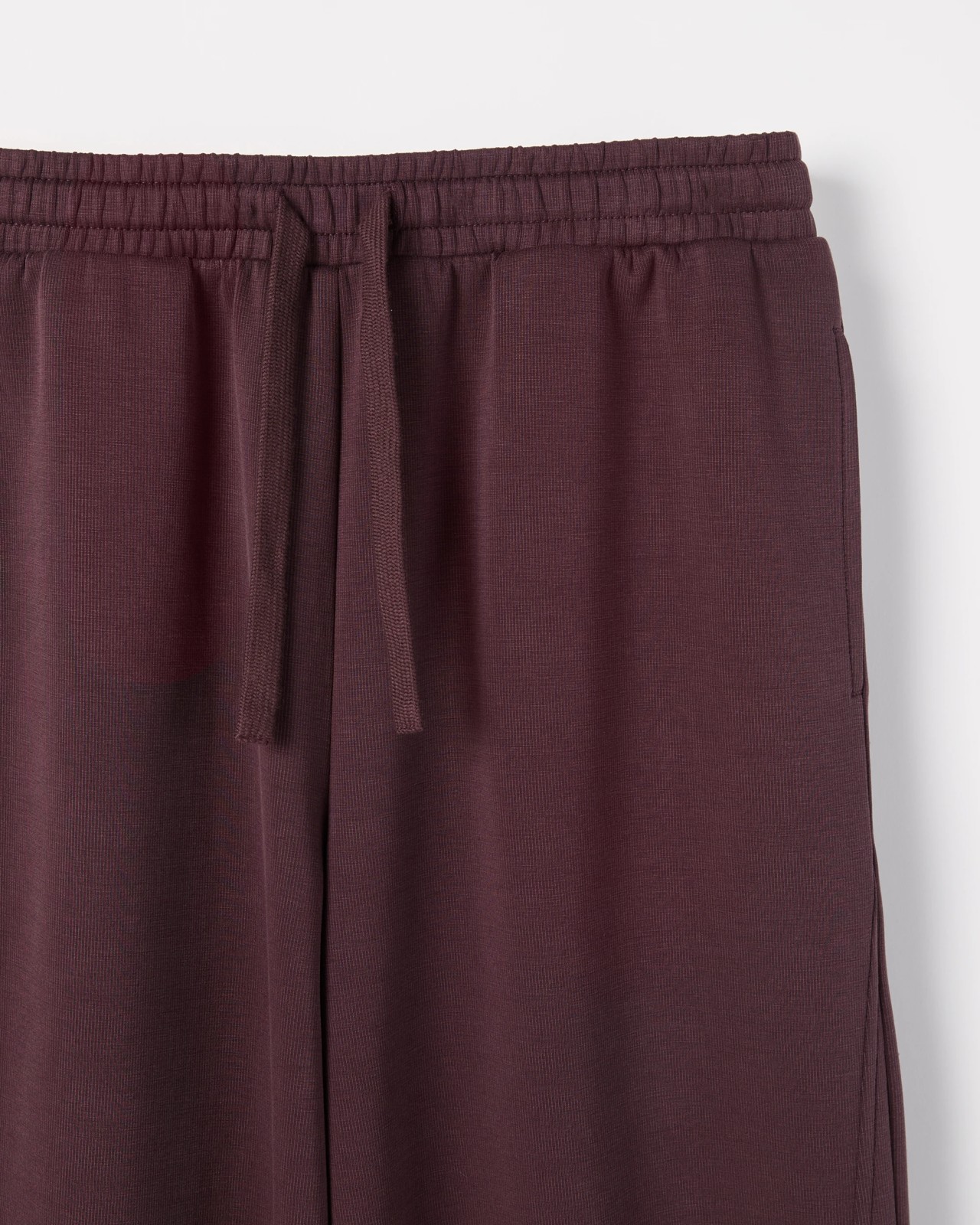 Sandwash Scuba Wide Leg Trackpants - Burgundy 5 of 5