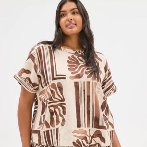 Plus Size European Linen T-Shirt product image