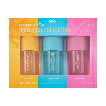 Summer Solstice Body Mist Collection, 3 Pack - OXX Fragrance