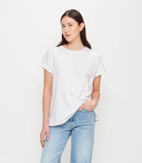 Australian Cotton Roll Cuff Slouchy T-Shirt