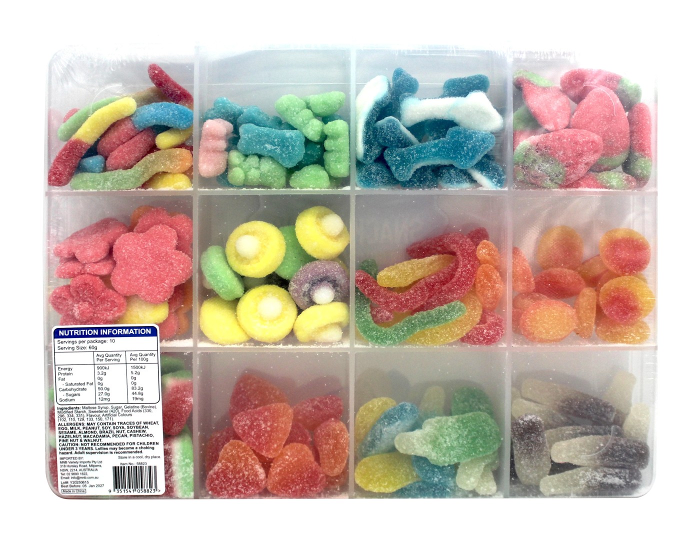Snackle Box Sour Gummy Selection 600g 2 of 2