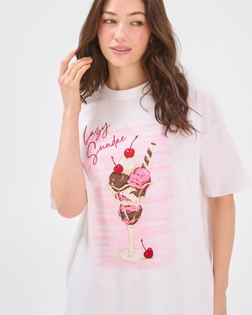 Lily Loves Australian Cotton Boyfriend Jersey Sleep T-Shirt