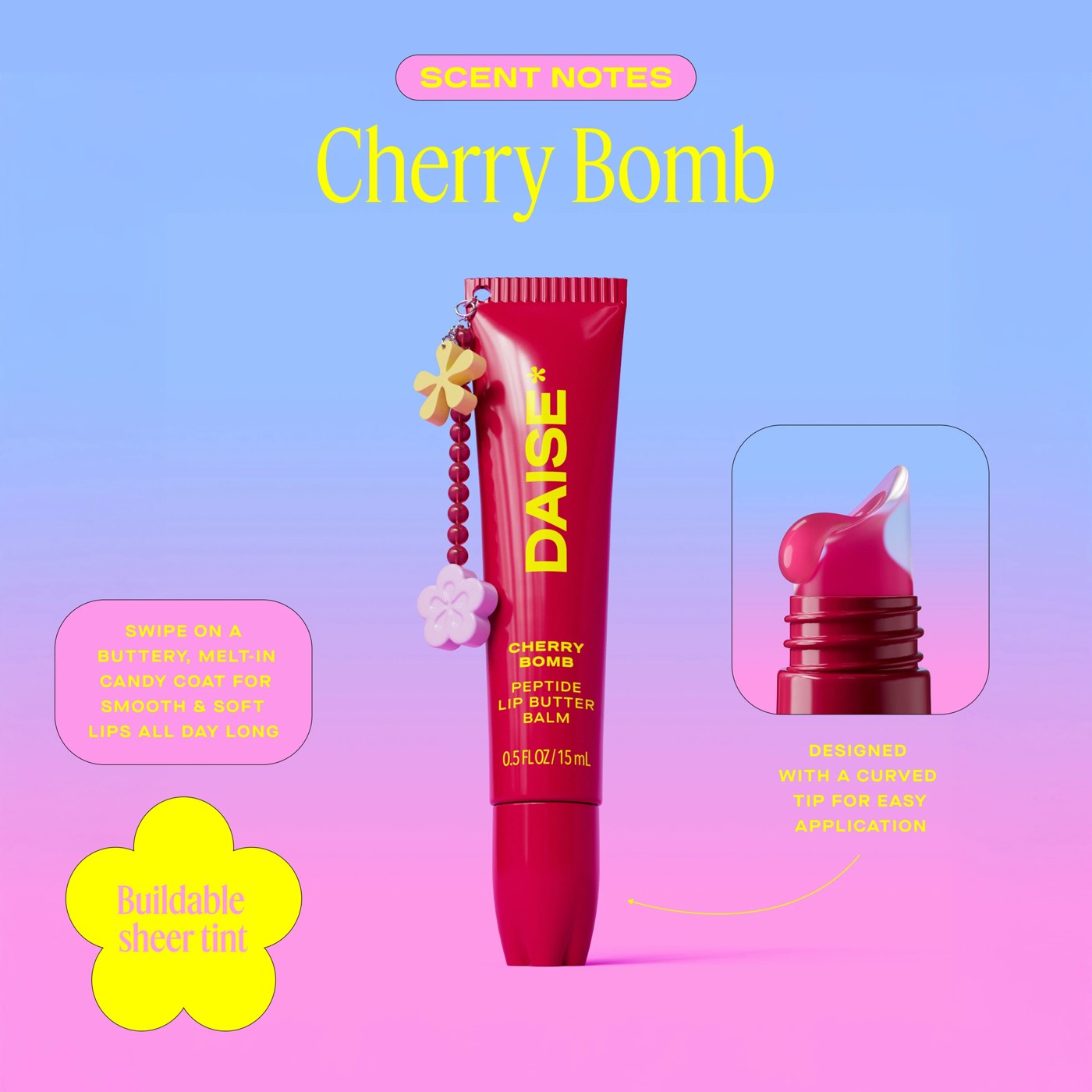 DAISE Peptide Lip Butter Balm 15ml - Cherry Bomb 6 of 6