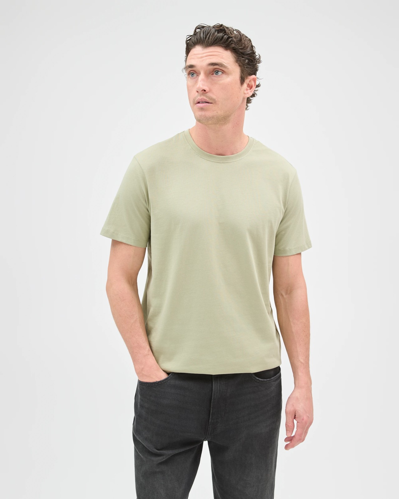 Australian Cotton Crew Neck T-Shirt - Tea 2 of 6