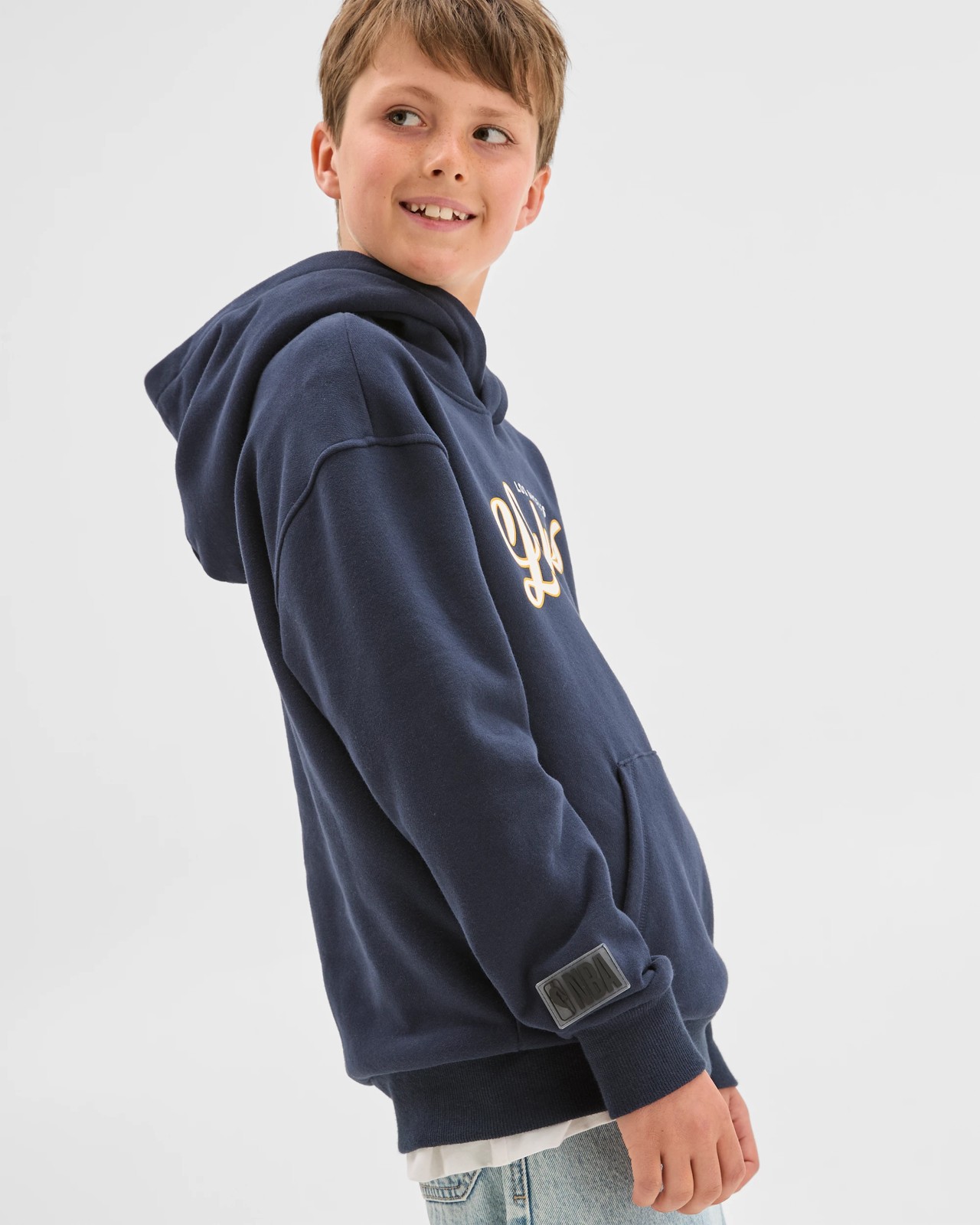 NBA Australian Cotton Blend Oversized Popover Sweat Top - Black 4 of 6