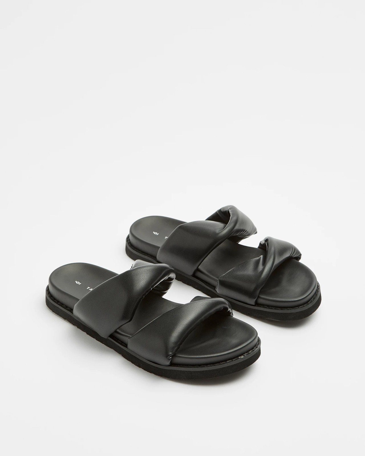 Womens Double Band Slides - Maia - Black | Target Australia