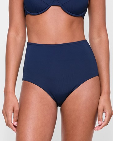 Resort High Waisted Rib Bikini Briefs - Shape Your Body