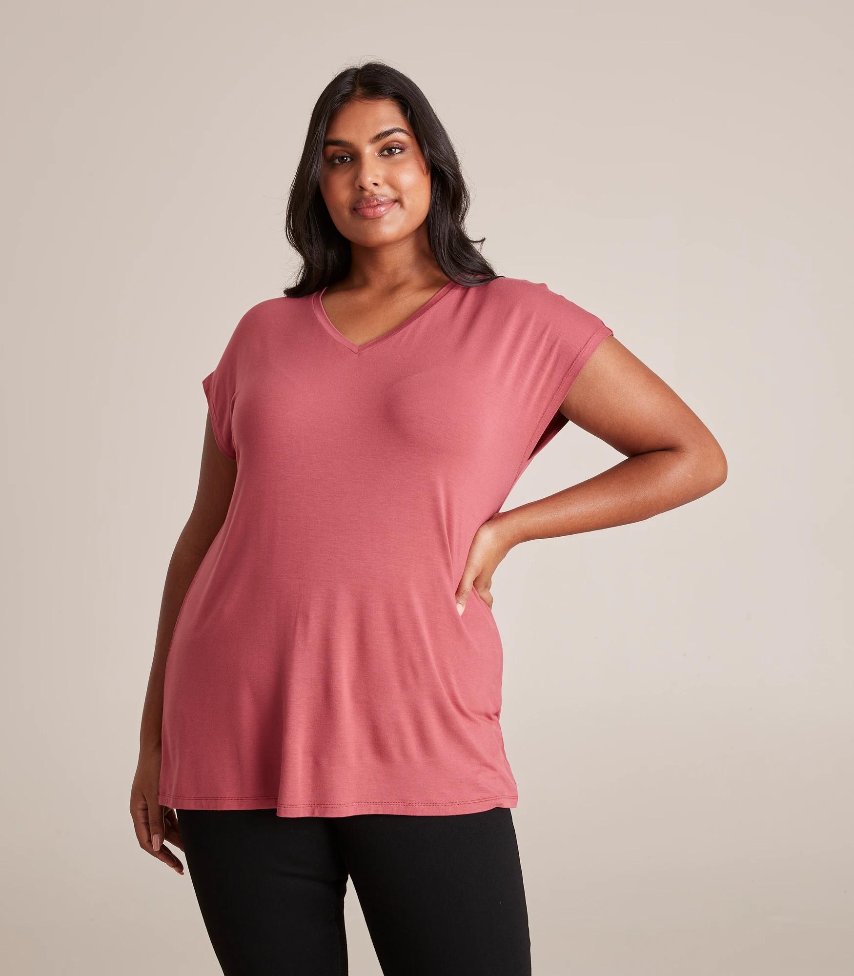 oversized womens v neck t shirt