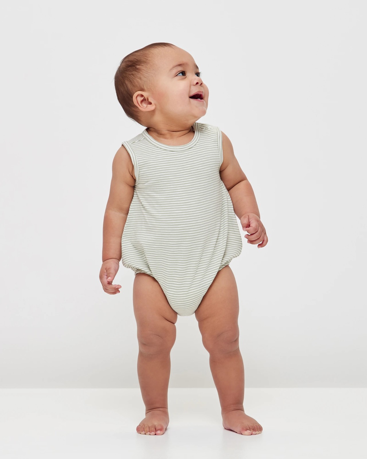 Baby Organic Cotton Sleeveless Bubble Bodysuit Target Australia