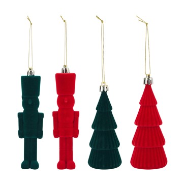 Flocked Decoration, Assorted - Anko