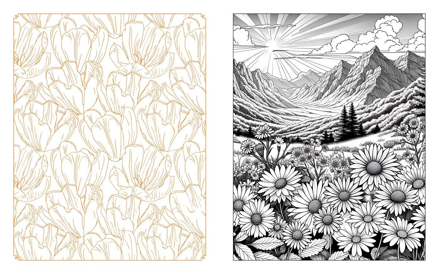 Wildflowers in Bloom Colouring Book 4 of 4
