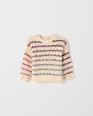 Long Sleeve Gradient Stripe Knit Sweater