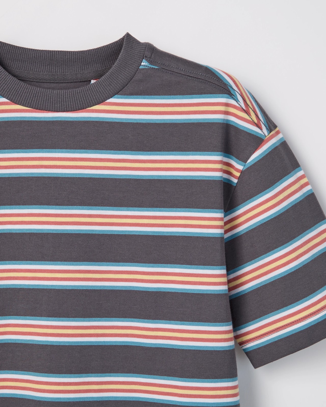 Australian Cotton Oversized Striped T-Shirt - Multi 6 of 6
