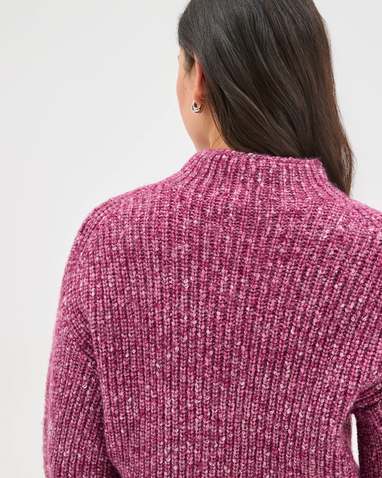 Twist Yarn High Neck Jumper - Boysenberry Twist 4 of 6