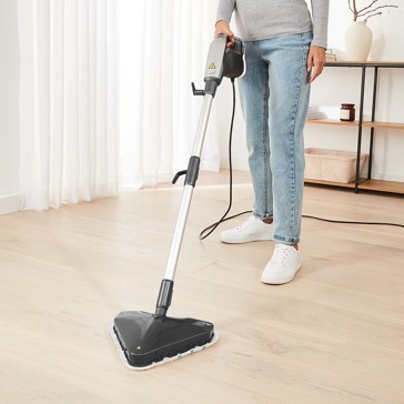 Floor & Hand Steamer, Grey and Black - Anko