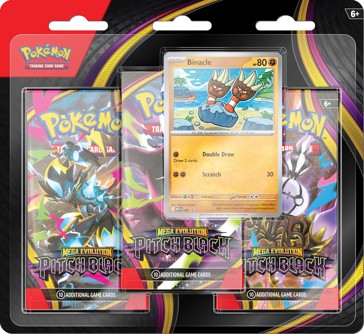 Pokemon Trading Card Game: Mega Evolution Pitch Black 3-Booster Blister
