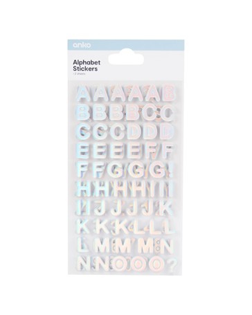 Anko 2 Pack Alphabet Stickers - Iridescent