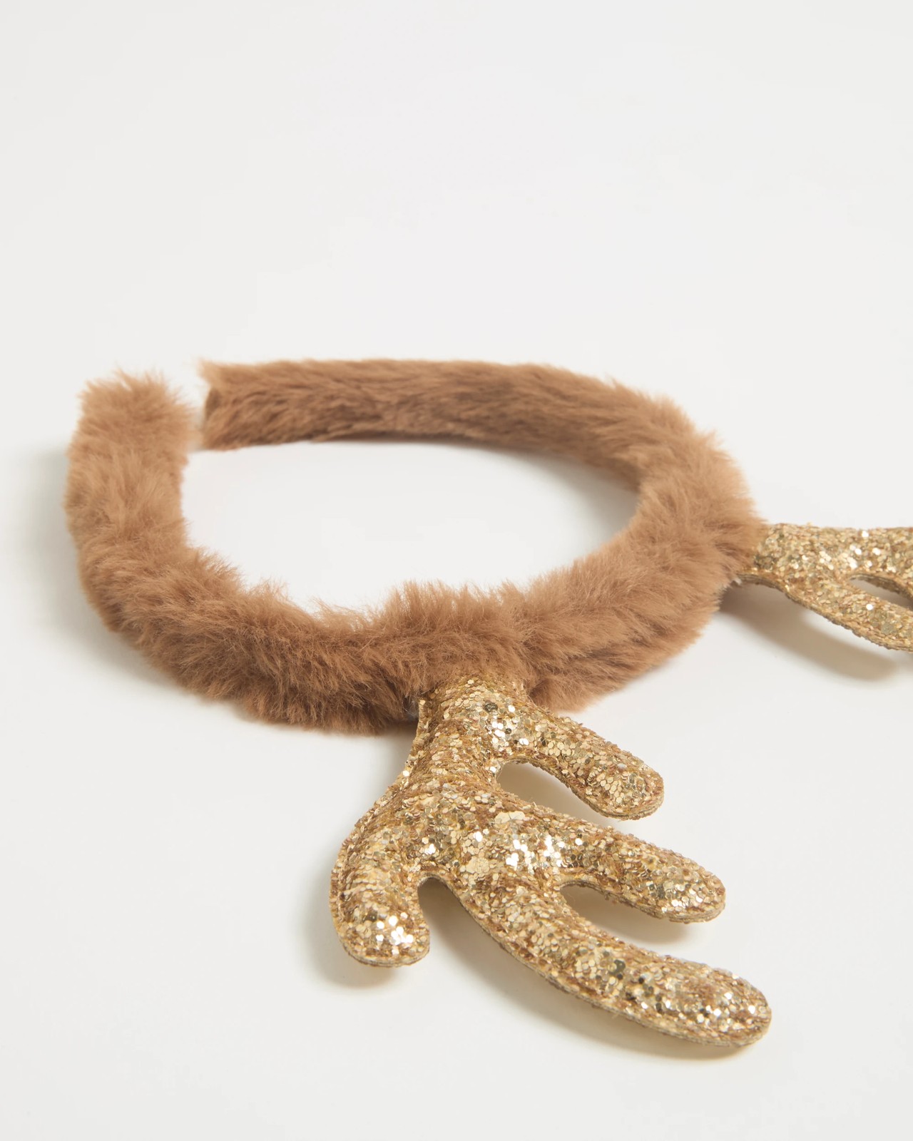 Fluffy Reindeer Christmas Headband 2 of 3