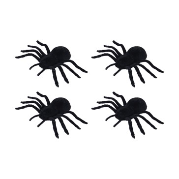 4 Pack Flocked Tarantulas - Anko