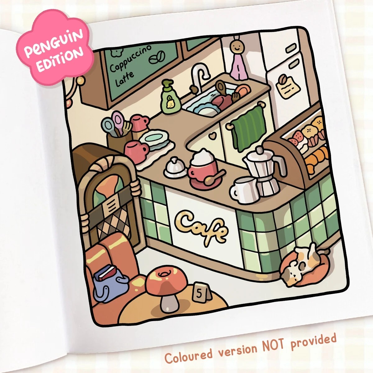 Cozy Cafe: Cute and Comfy Colouring Book by Coco Wyo - Book 2 of 5
