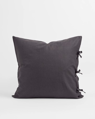 Laynie Linen/Cotton European Pillowcase - Charcoal