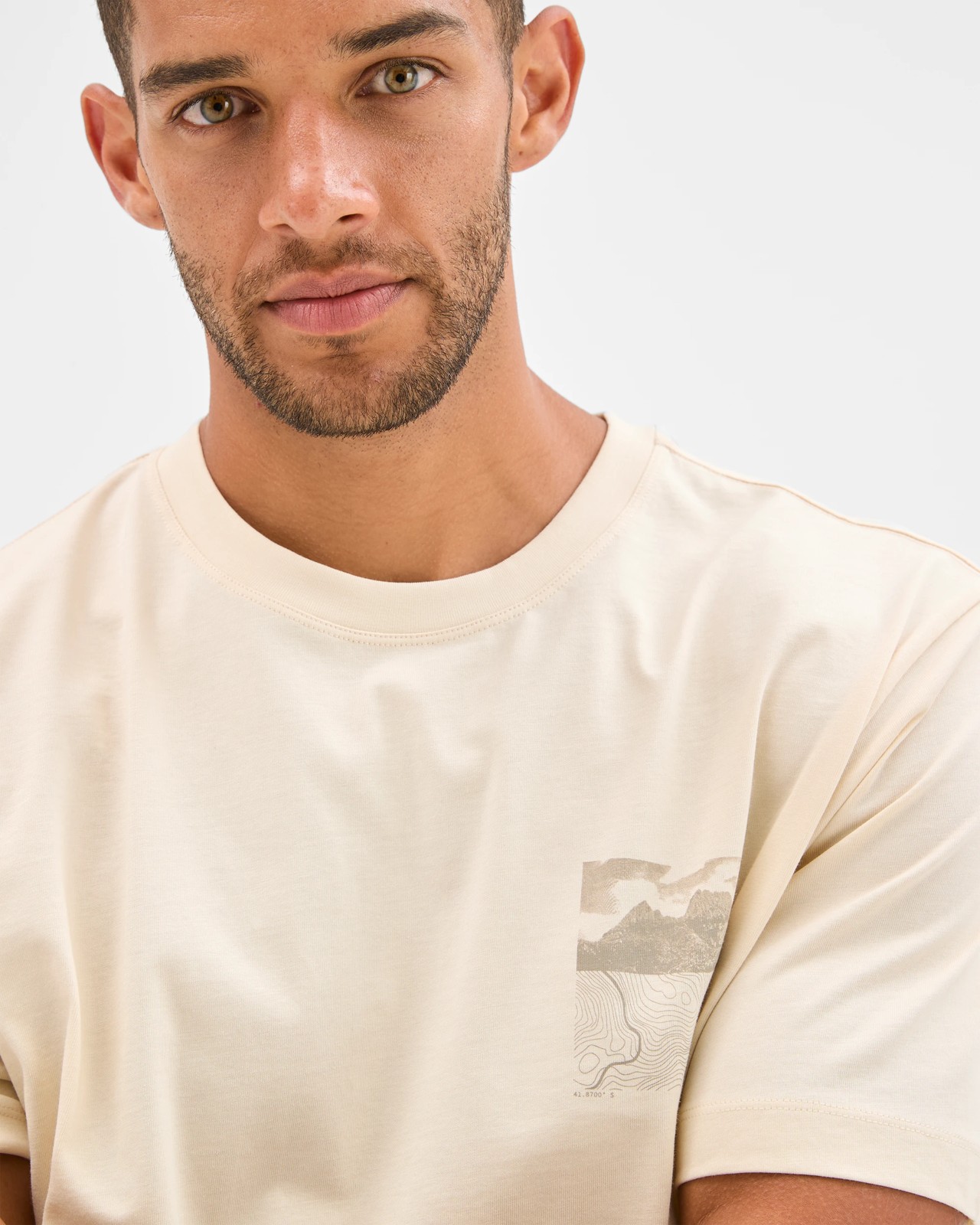 Australian Cotton Print T-Shirt - Stone 6 of 6