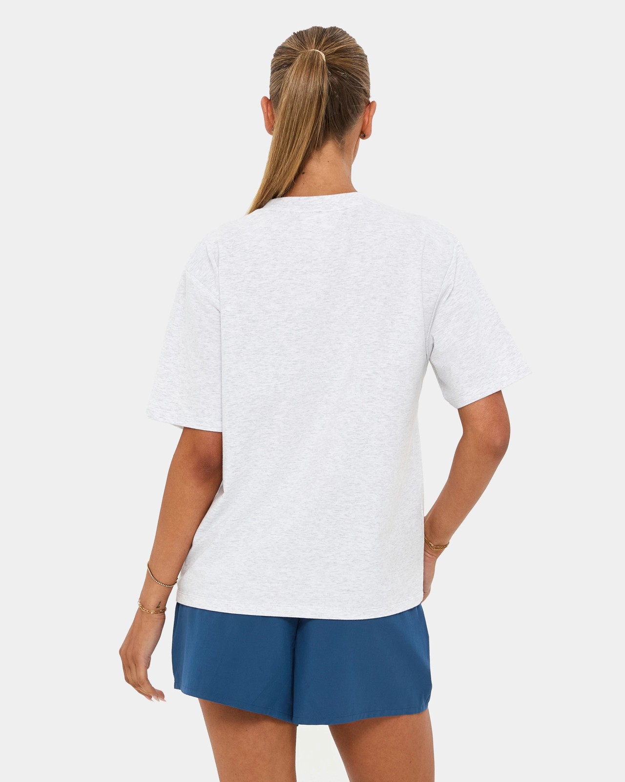Fila Clara Relaxed T-Shirt - White Marle 4 of 5