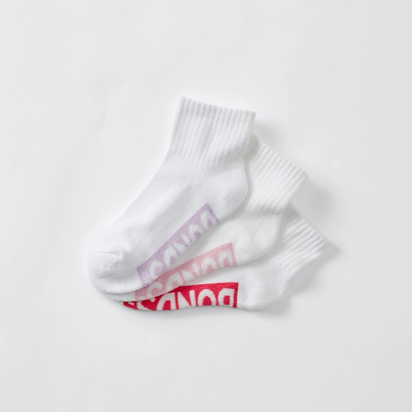 3 Pack Bonds Cushioned 1/4 Crew Sports Socks 2 of 2
