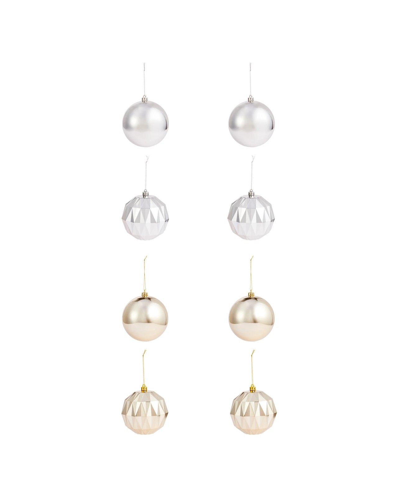 Anko 8 Pack 12cm Luxury Baubles 2 of 6