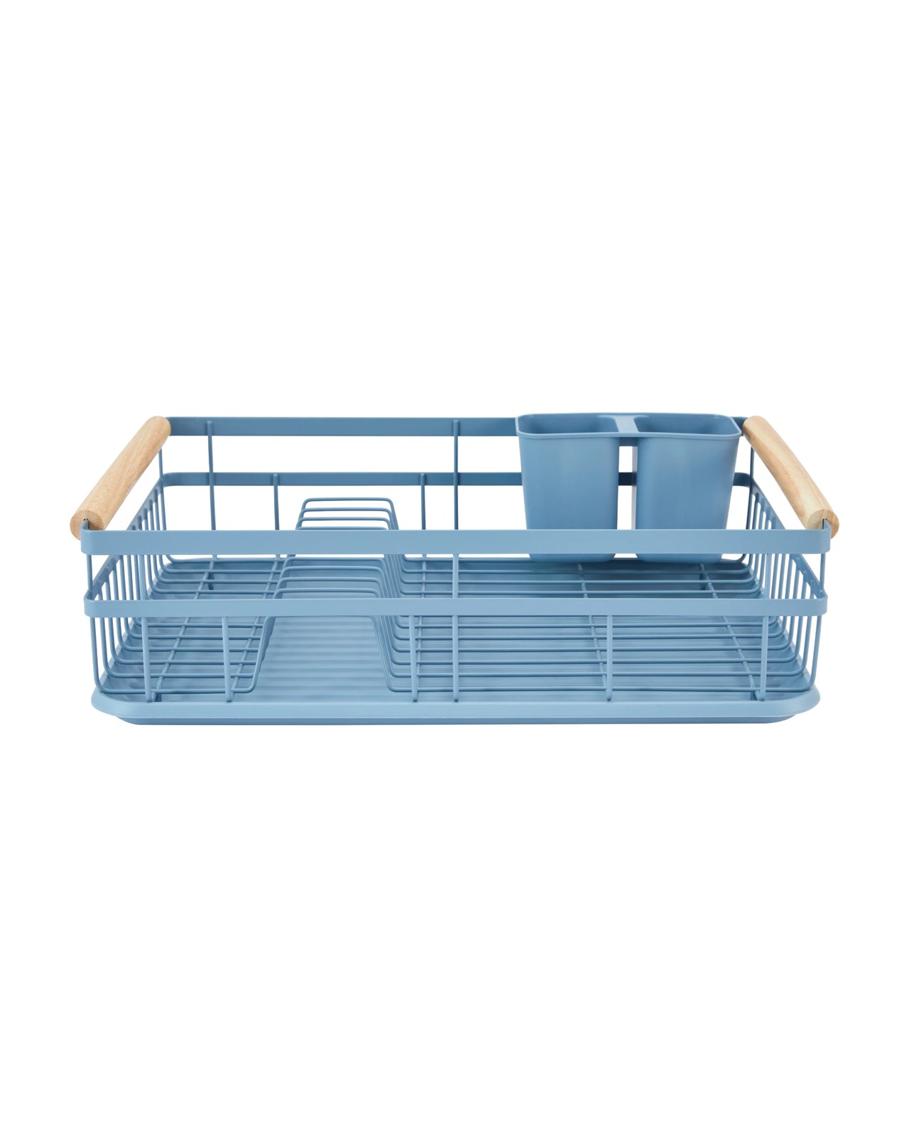 Anko Blue Wooden Handle Dish Rack 2 of 6
