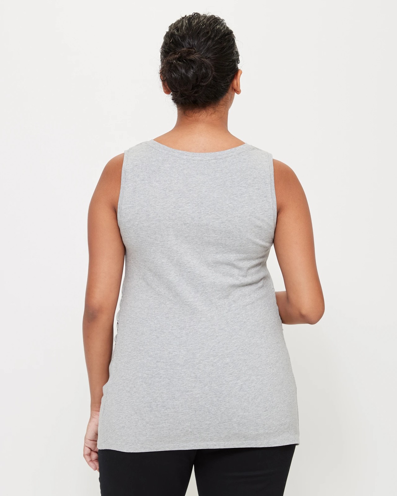 Maternity Organic Cotton Nursing Tank Top - Grey