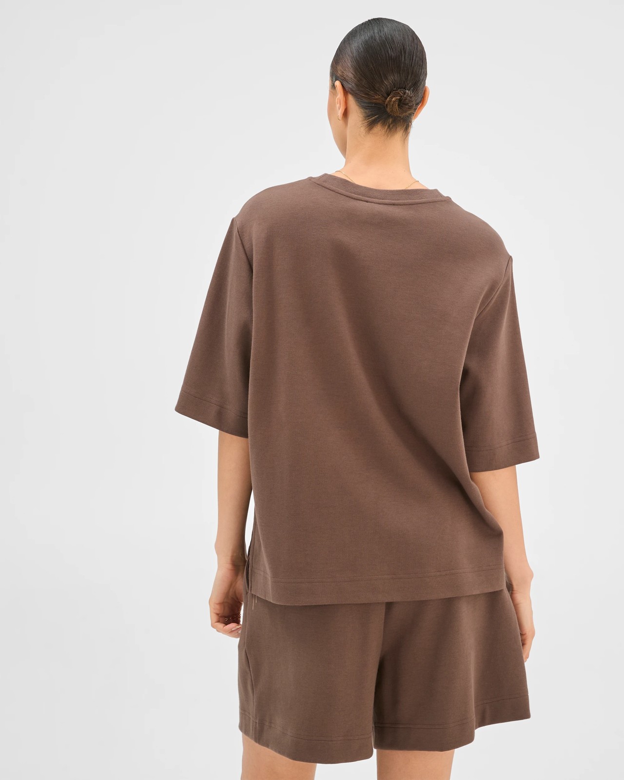Australian Cotton Blend Oversized T-Shirt - Coffee Bean 6 of 6