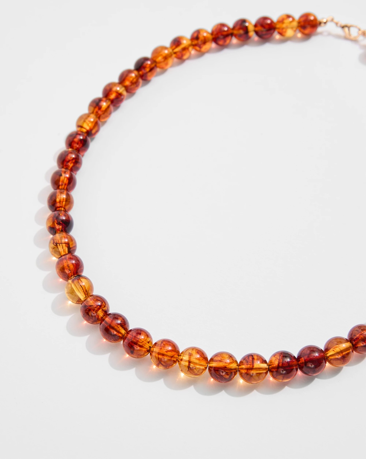 Small Marbled Beaded Necklace 2 of 2