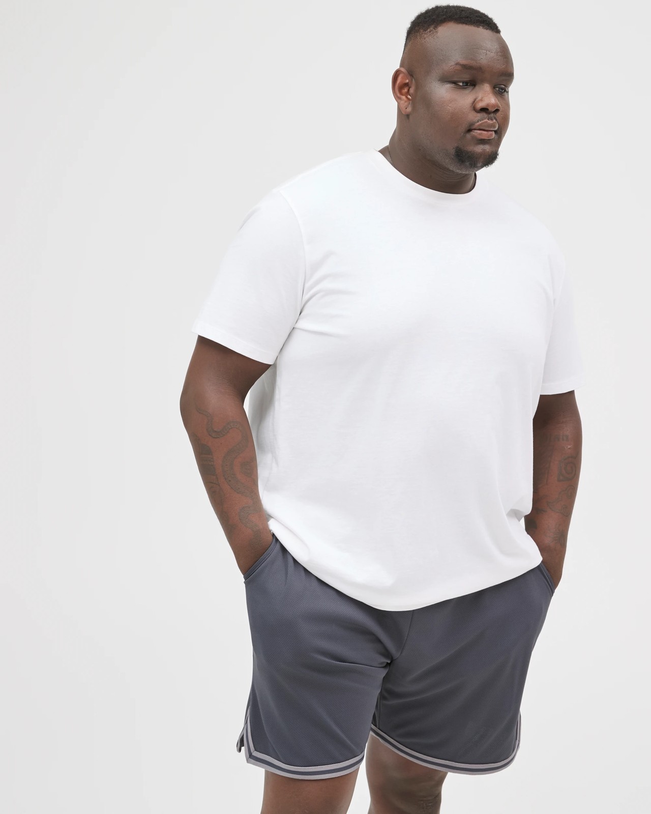 Plus Size Active Basketball Shorts  - Gunmetal 3 of 5