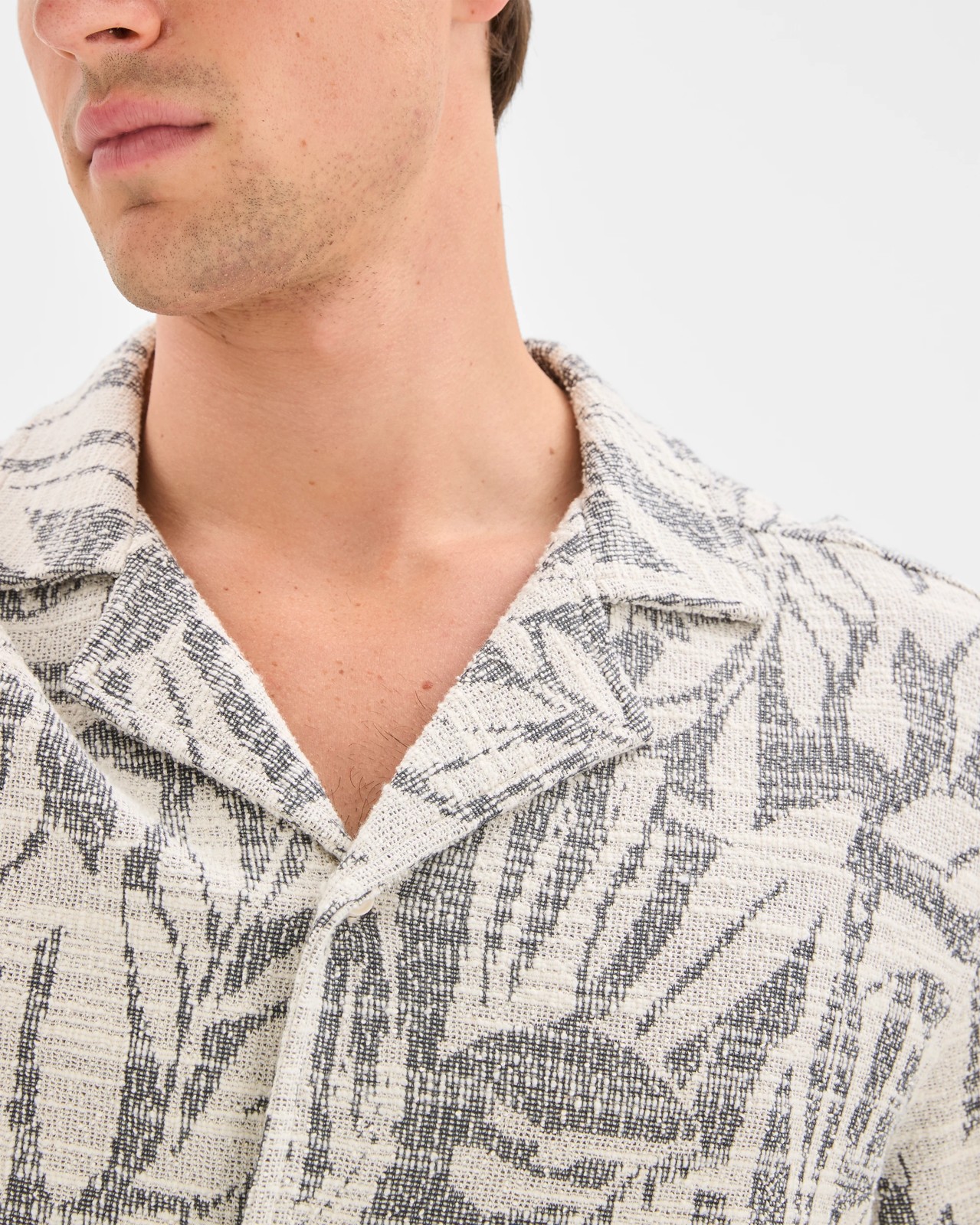 Commons Australian Cotton Blend Jacquard Resort Shirt 4 of 6